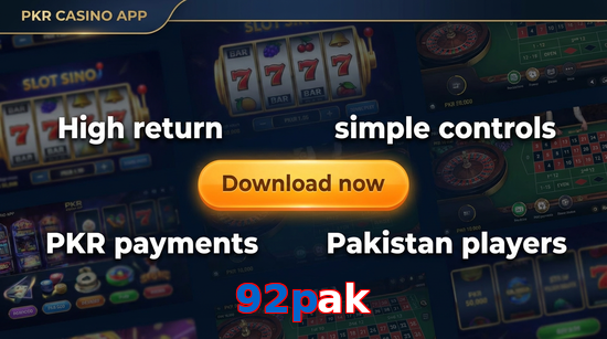 Main screen of 92Pak gamedownload page for PK players